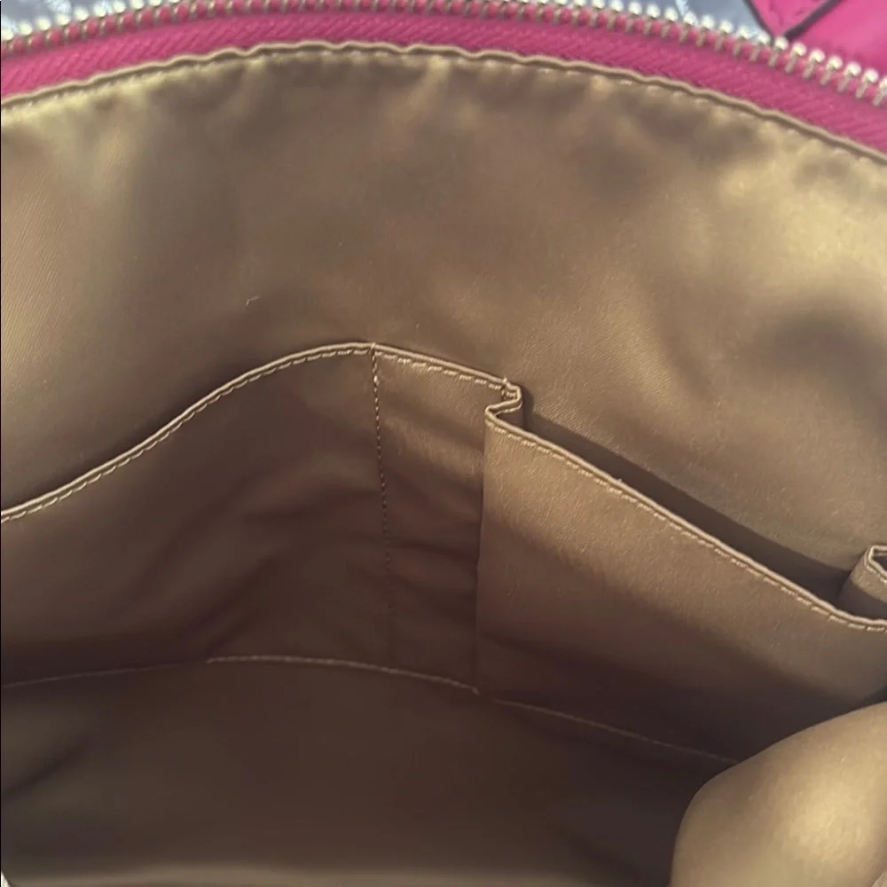 NWT Coach Daisy Magenta Leather Tote Bag with Structured Design Silver Hardware - Picture 8 of 8